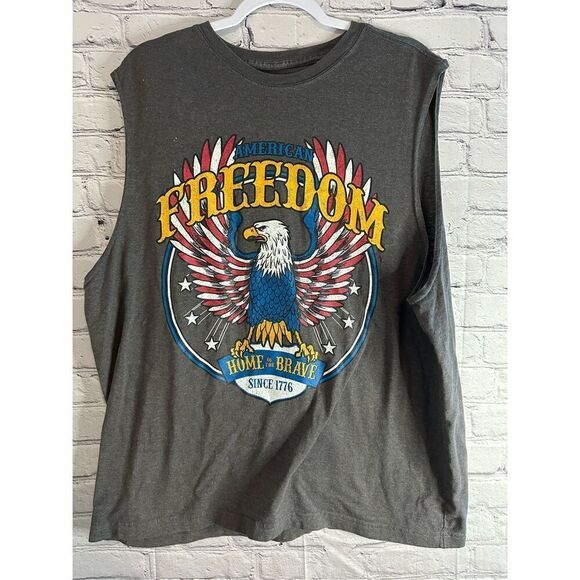 Faded Glory Other - Faded Glory Men’s XL T-Shirt – Grey “American Freedom Home of the Brave”